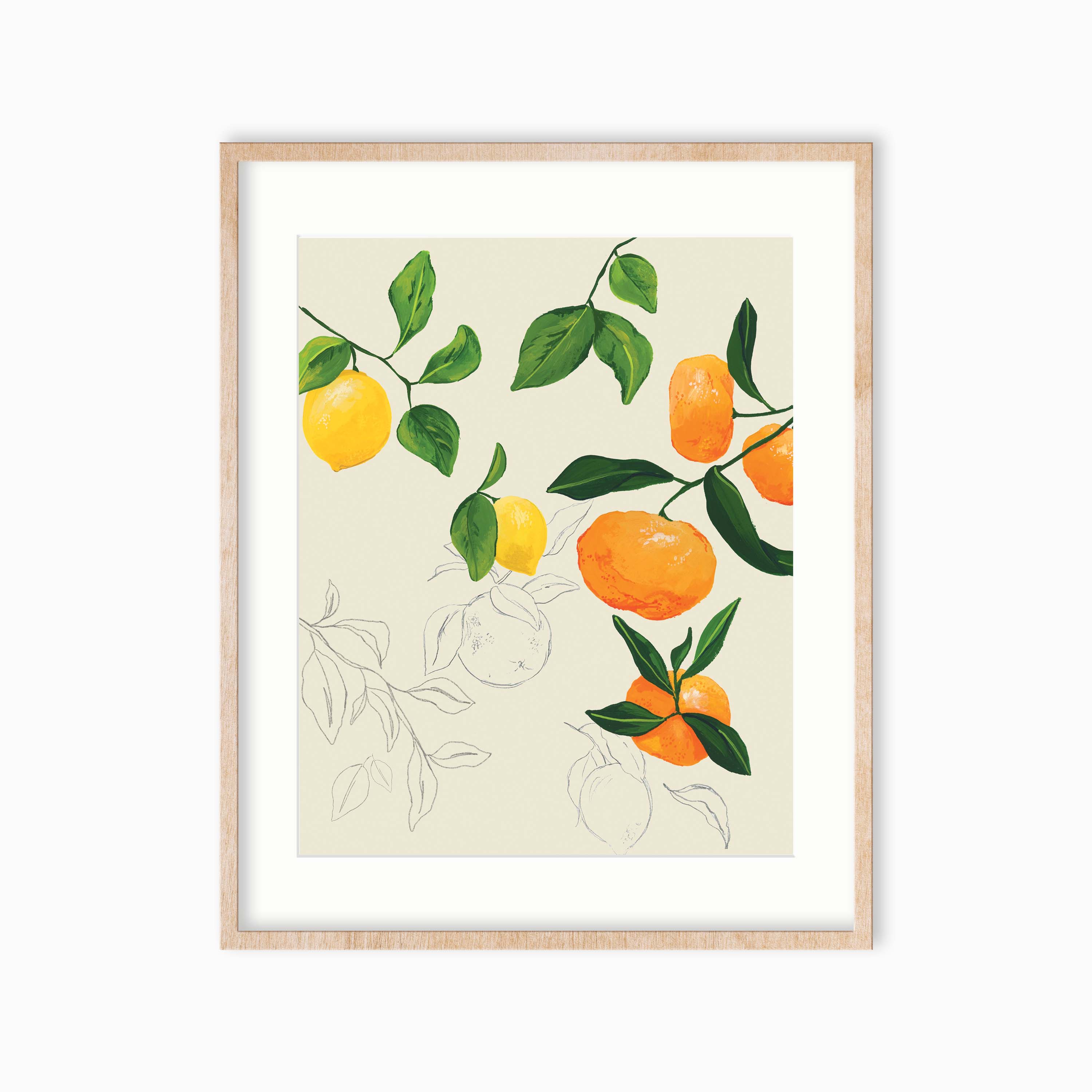 Lemon and Orange Citrus Art Print Wall Art – Jackalope