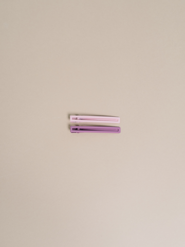 Leia Clips in Mauve + Pink