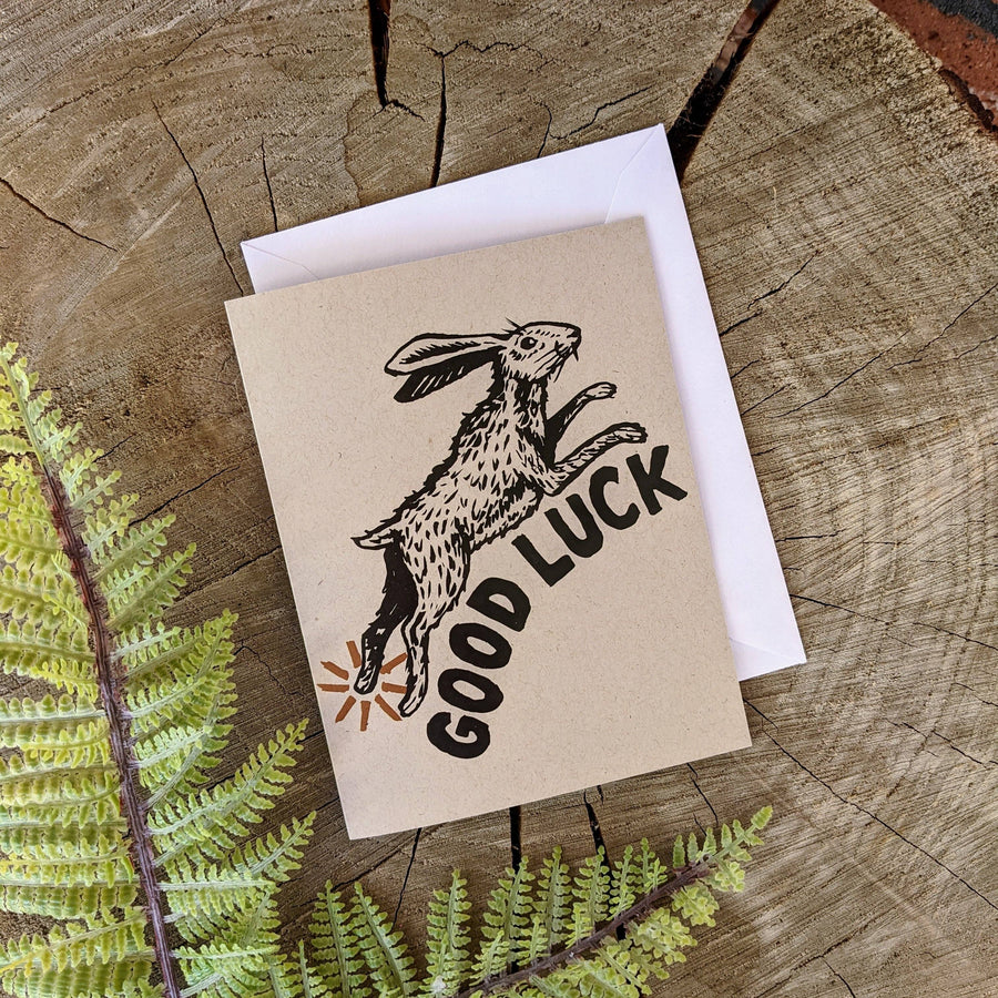 Good Luck Rabbit Greeting Card