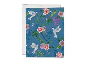 Blue Hummingbird thank you card