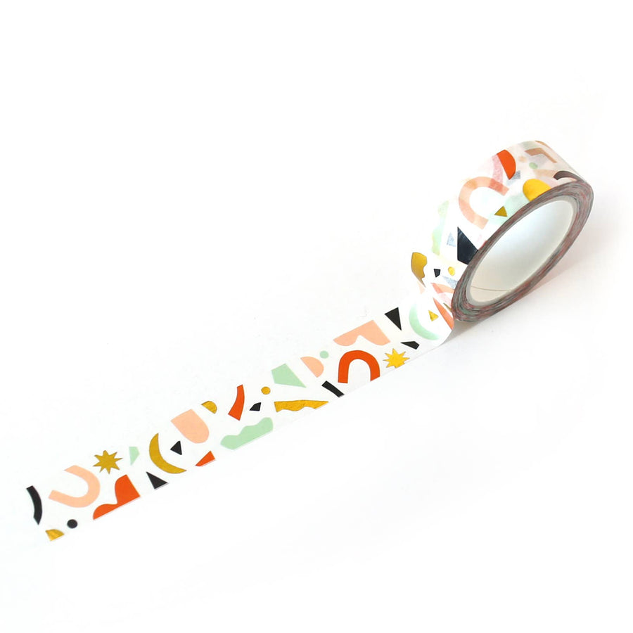 Confetti Pattern Washi Tape - Color + Gold Foil