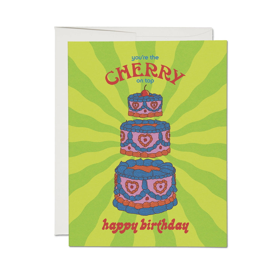 Layered Birthday Cake greeting card