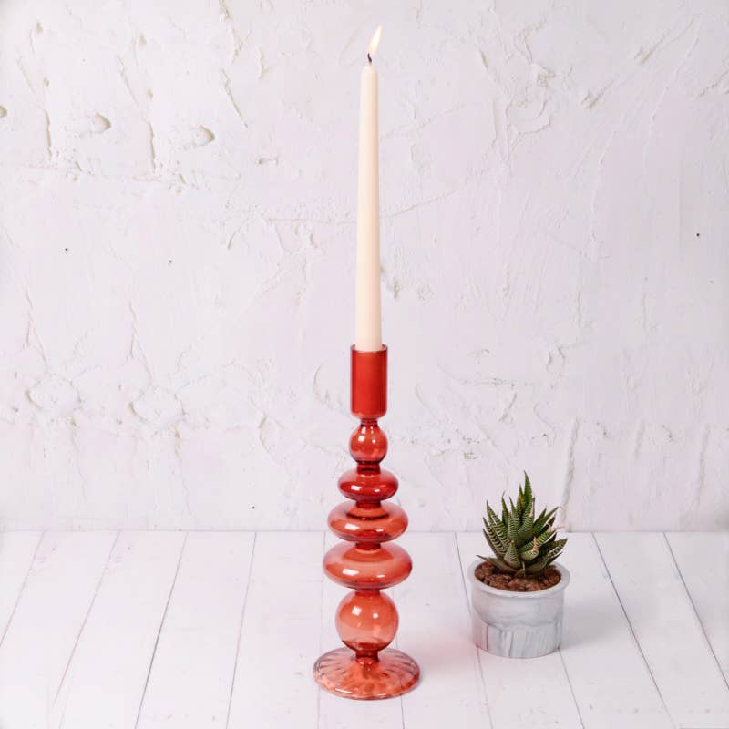 Wisteria Candleholder in Red