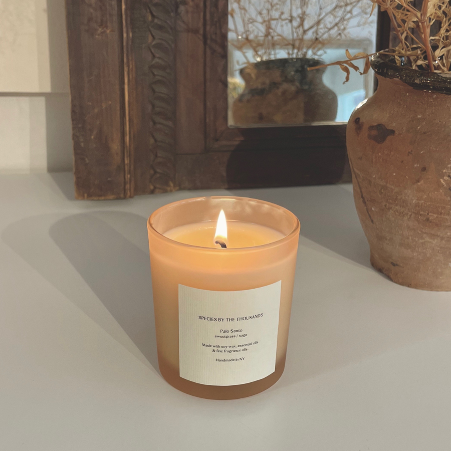 Palo Santo, Sweetgrass + Sage Handcrafted Scented Soy Candle