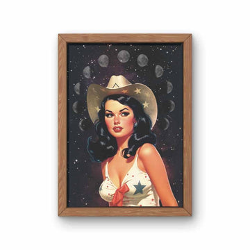 Retro Space Cowgirl Wall Art