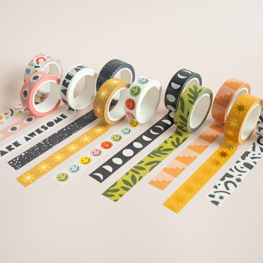 Confetti Pattern Washi Tape - Color + Gold Foil