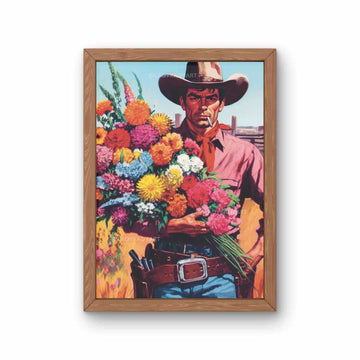 Floral Cowboy Art Print