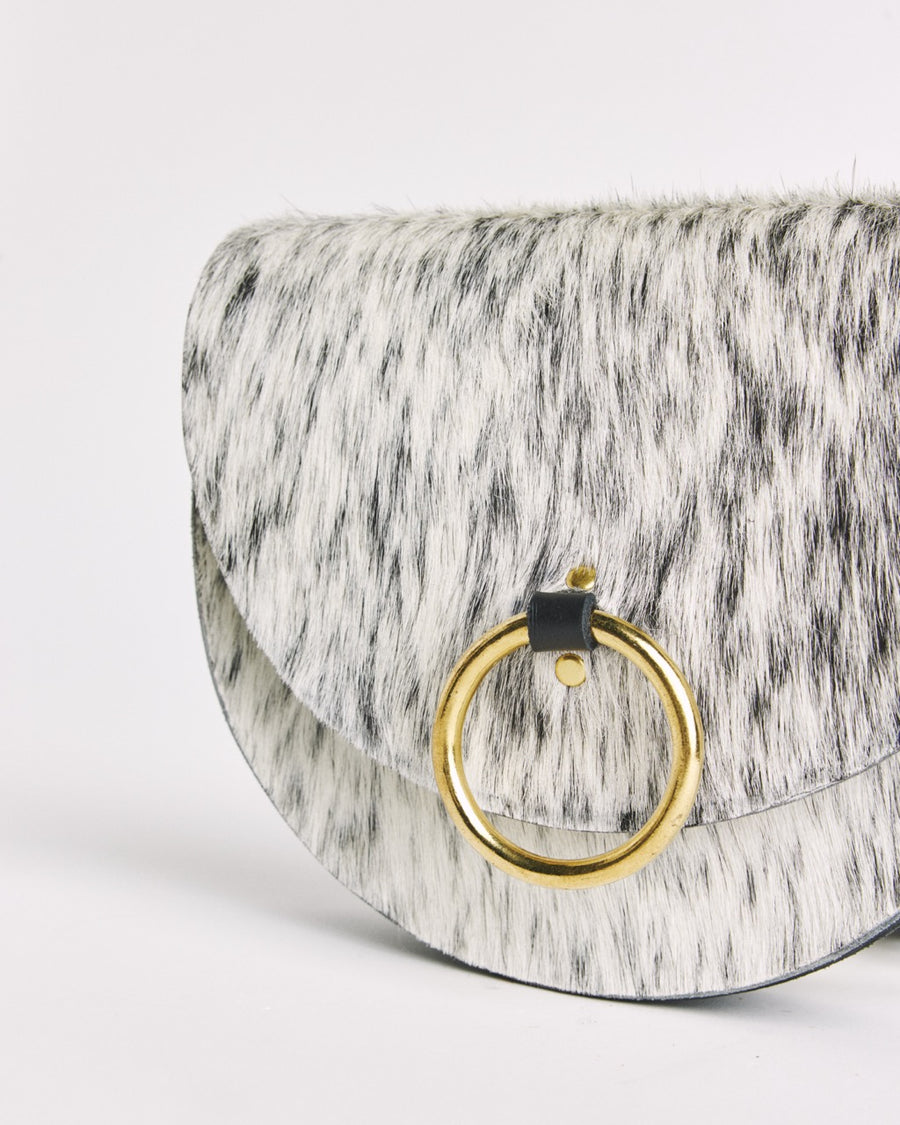 The Fur-On-Hide Ring Saddle Bag