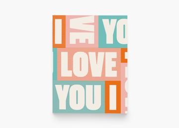 I Love You Blocks Greeting Card