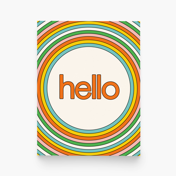 Hello Circles Greeting Card