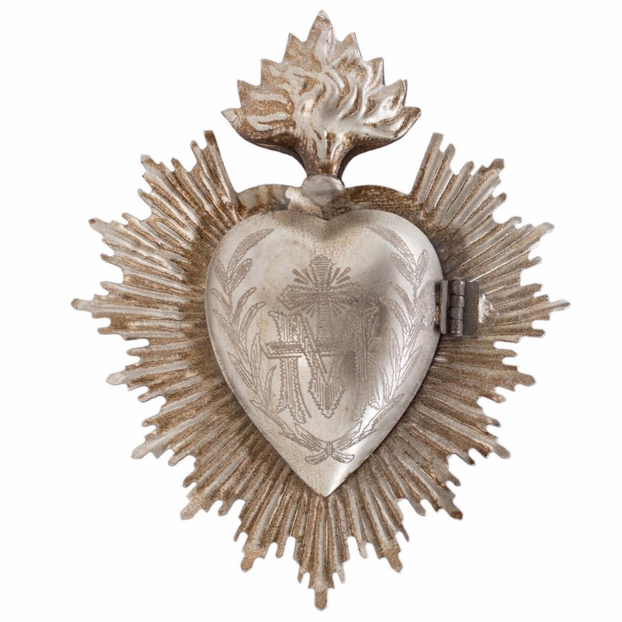 Milagro Heart - Silver-Queen of Crowns-Jackalope Trading Company