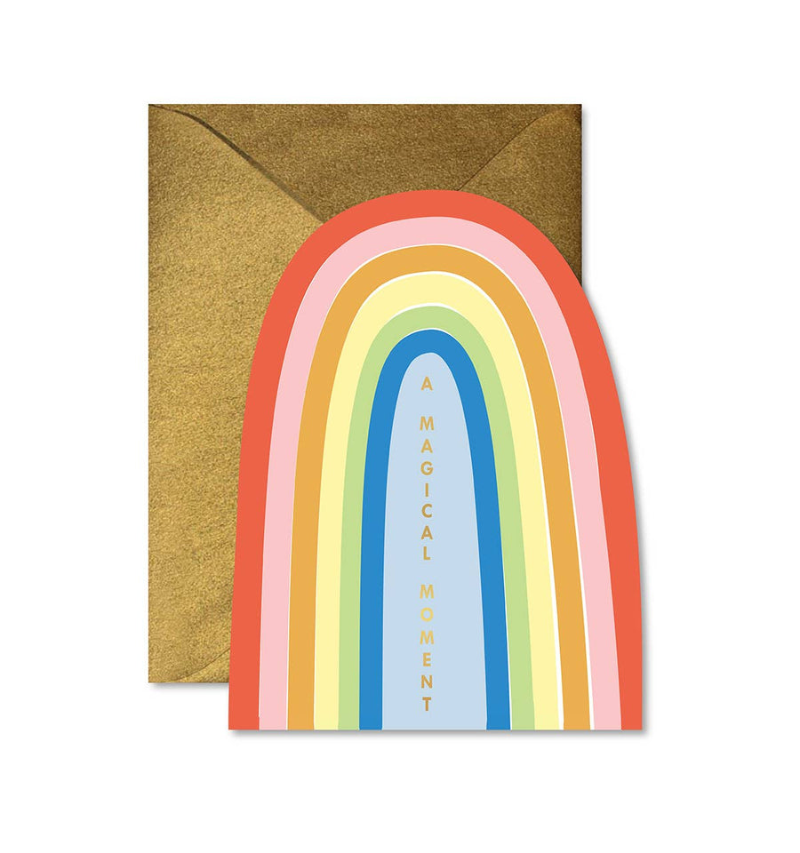 Magical Moment Rainbow flat greeting card