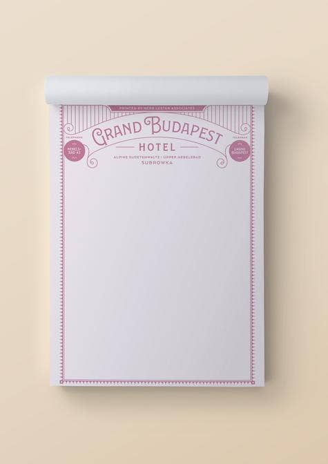 GRAND BUDAPEST HOTEL NOTEPAD-Paper-Herb Lester Associates-Jackalope Trading Company